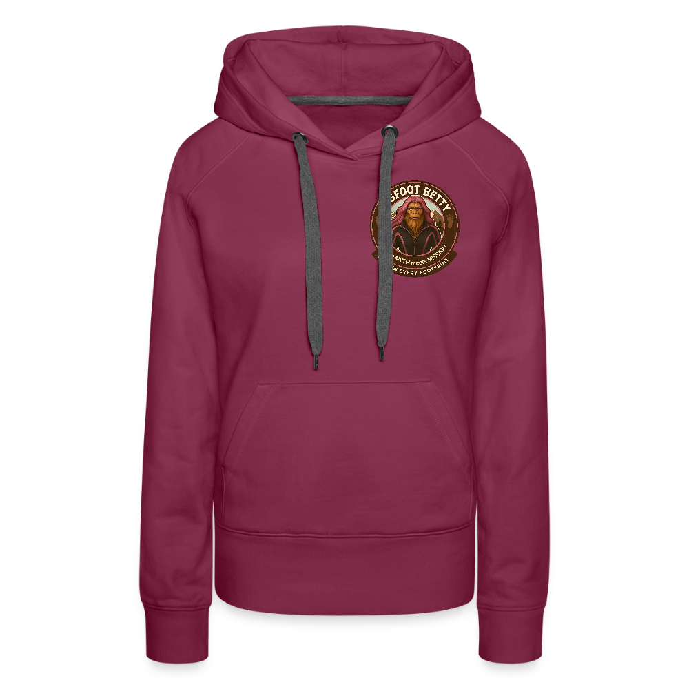 Women’s Premium Hoodie - Hope in Every Footprint (F/B) (RETRO) - burgundy
