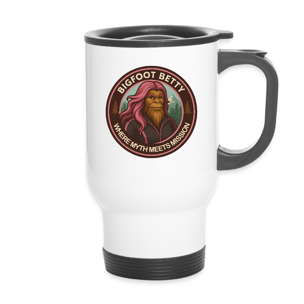 Travel Mug - Where Myth Meets Mission (RETRO) - white
