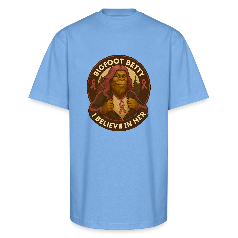 Unisex Oversized Heavyweight T-Shirt - I Believe In Her (RETRO) - sky blue