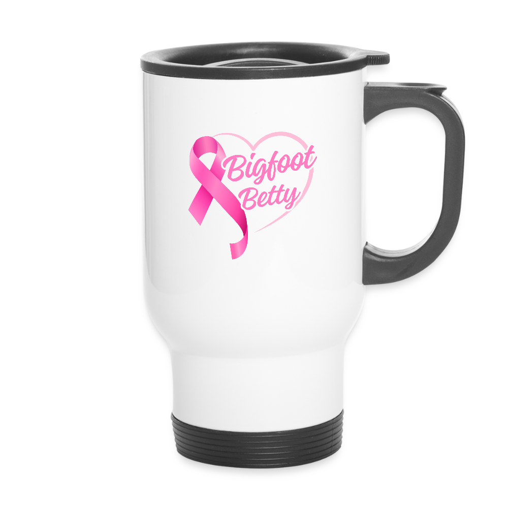 Travel Mug - BFB Pink Ribbon - white