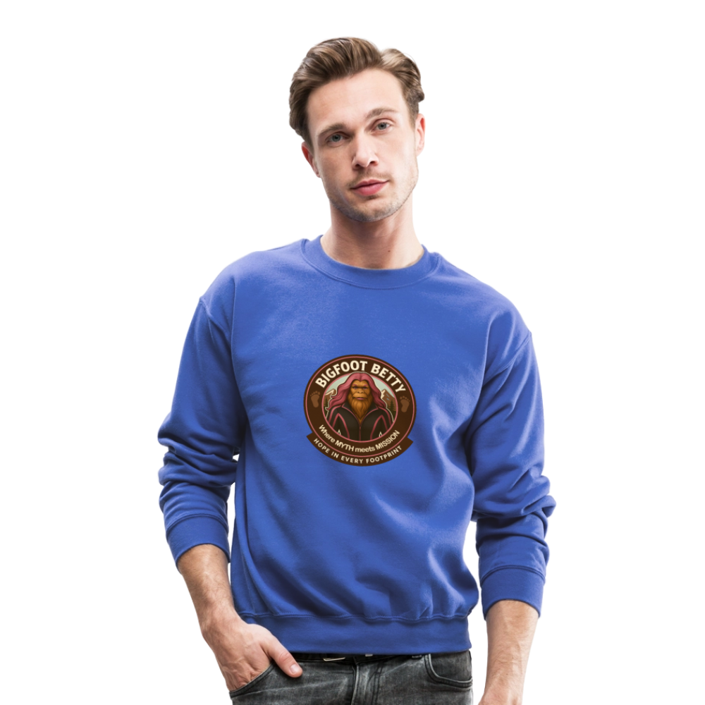 Crewneck Sweatshirt - Hope in Every Footprint (RETRO) - royal blue
