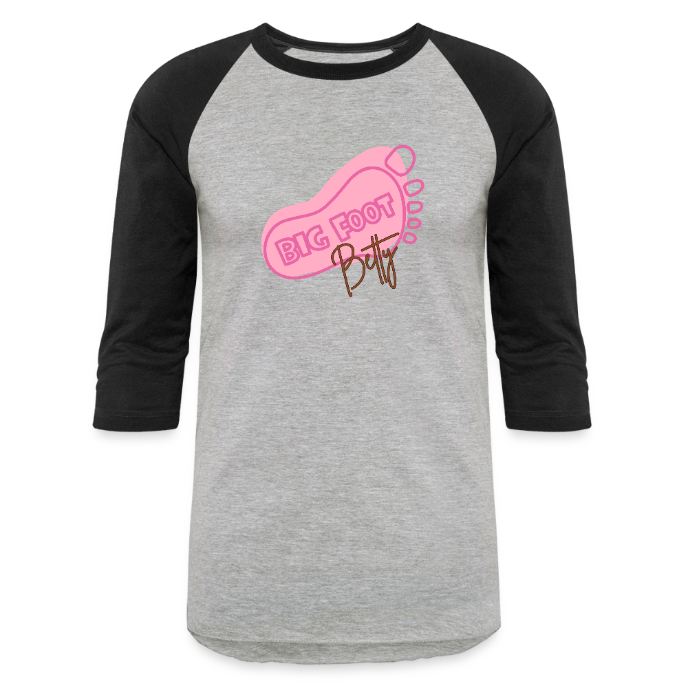 Baseball T-Shirt - BFB FootPrint - heather gray/black