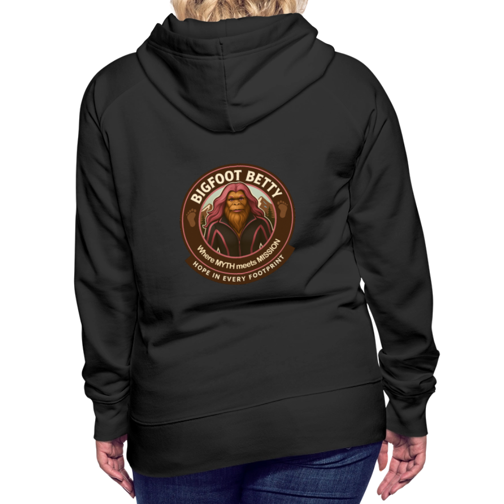 Women’s Premium Hoodie - Hope in Every Footprint (RETRO) - black