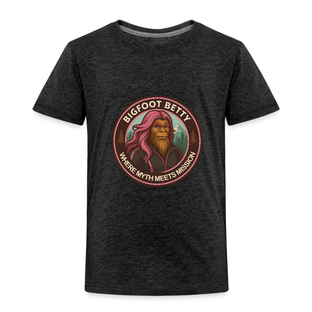 Toddler Premium T-Shirt - Where Myth Meets Mission (RETRO) - charcoal grey