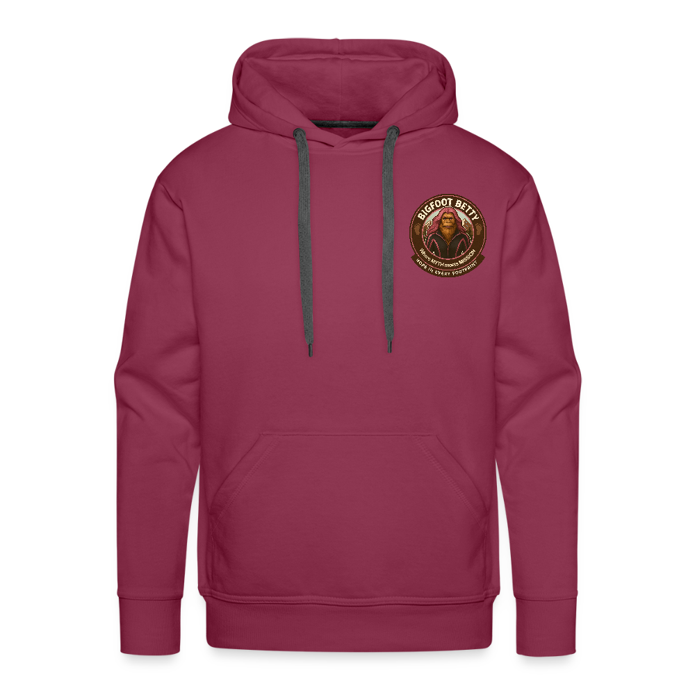 Men’s Premium Hoodie - Hope in Every Footprint (F/B) (RETRO) - burgundy