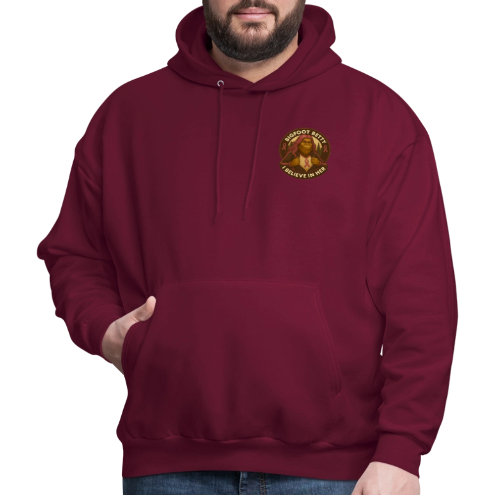 Men's Hoodie - I Believe In Her (F/B) (RETRO) - burgundy