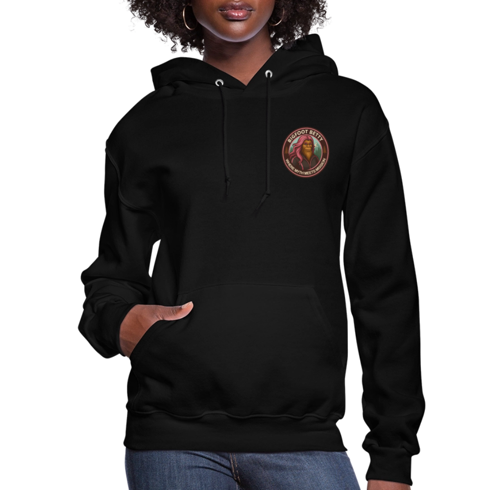 Women's Hoodie - Where Myth Meets Mission (F/B) (RETRO) - black