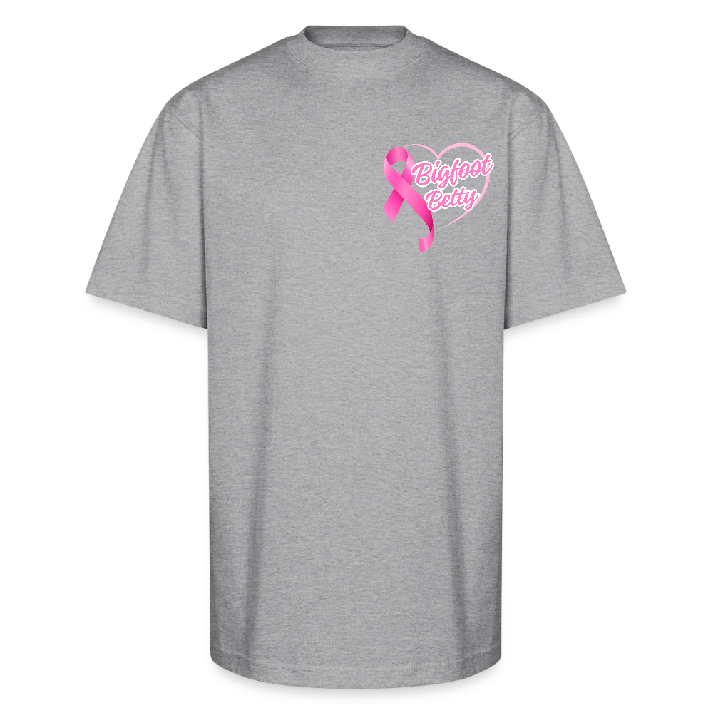 Unisex Oversized Heavyweight T-Shirt - BFB Pink Ribbon - heather gray