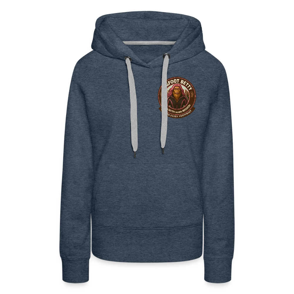 Women’s Premium Hoodie - Hope in Every Footprint (F/B) (RETRO) - heather denim