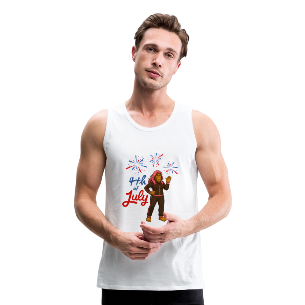 BFB July 4 - Fireworks Men’s Premium Tank - white