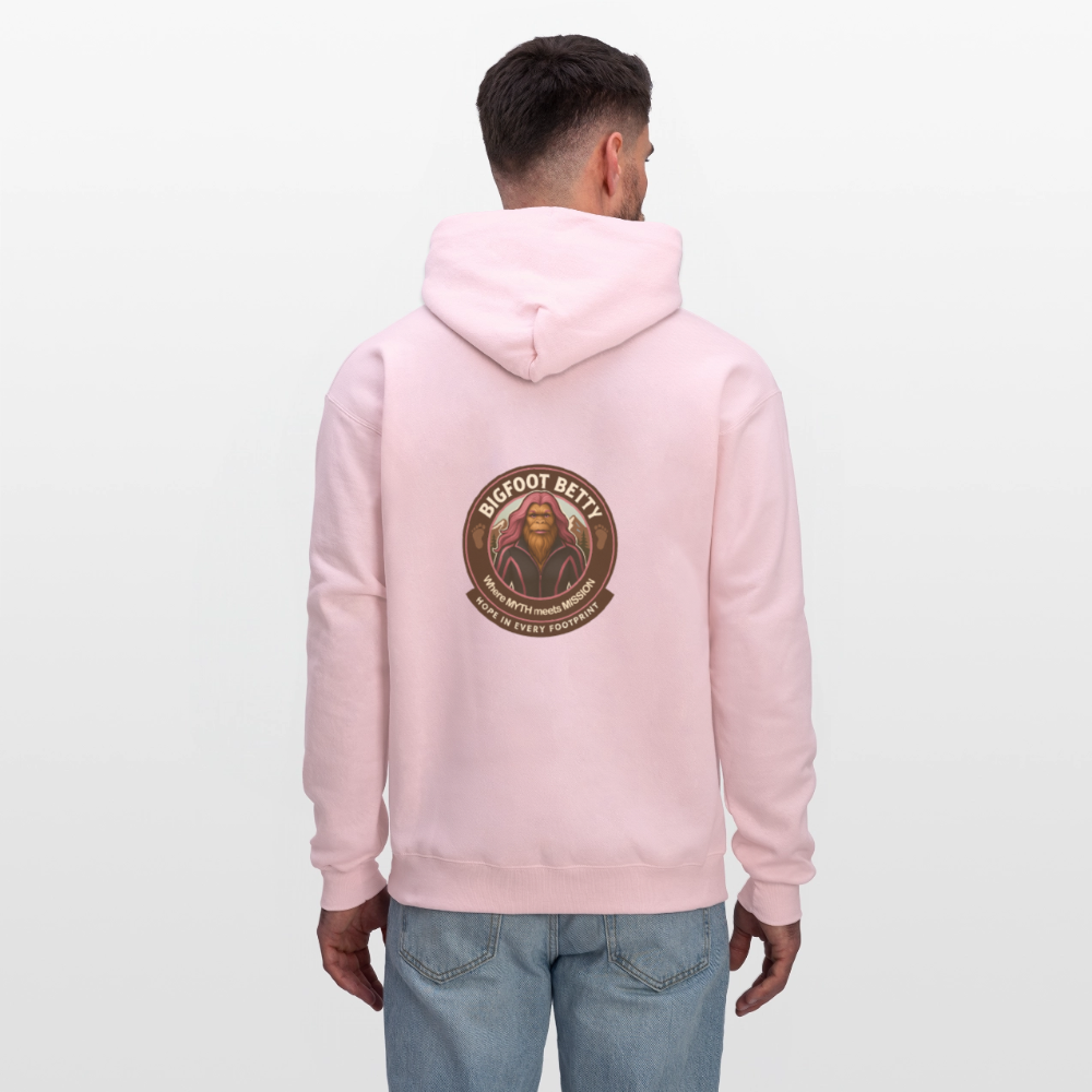 Men's Hoodie - Hope in Every Footprint (RETRO) - pale pink