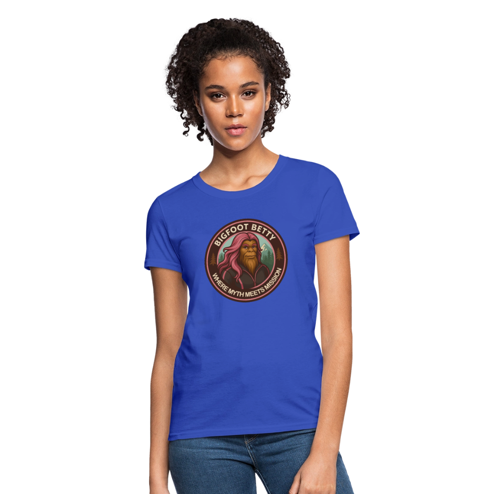 Women's T-Shirt - Where Myth Meets Mission (RETRO) - royal blue