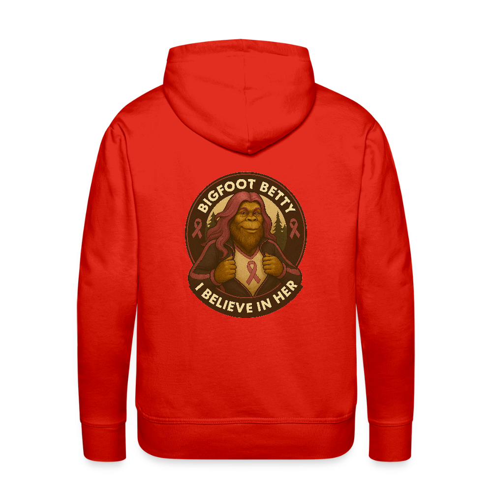 Men’s Premium Hoodie - Where Myth Meets Mission (F/B) (RETRO) - red