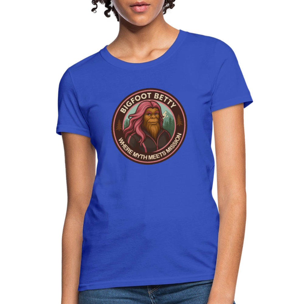 Women's T-Shirt - Where Myth Meets Mission (RETRO) - royal blue