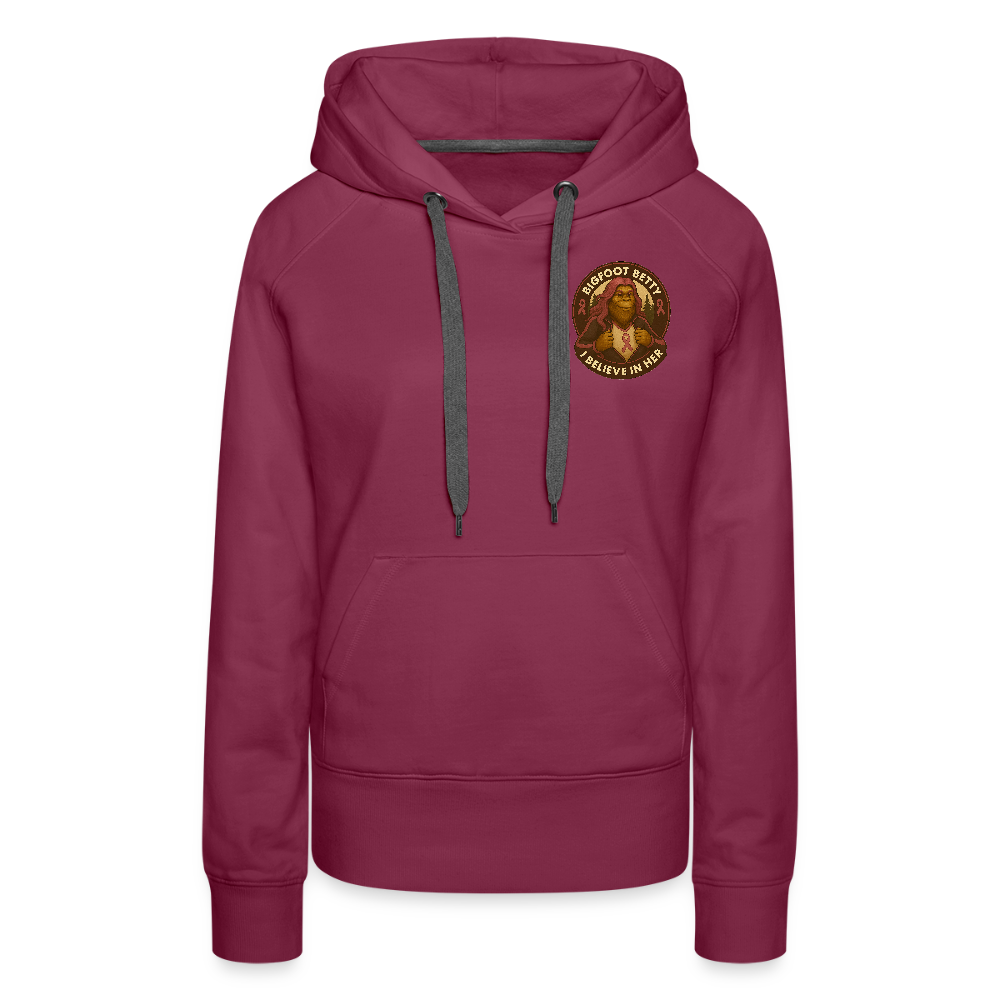Women’s Premium Hoodie - I Believe In Her (F/B) (RETRO) - burgundy
