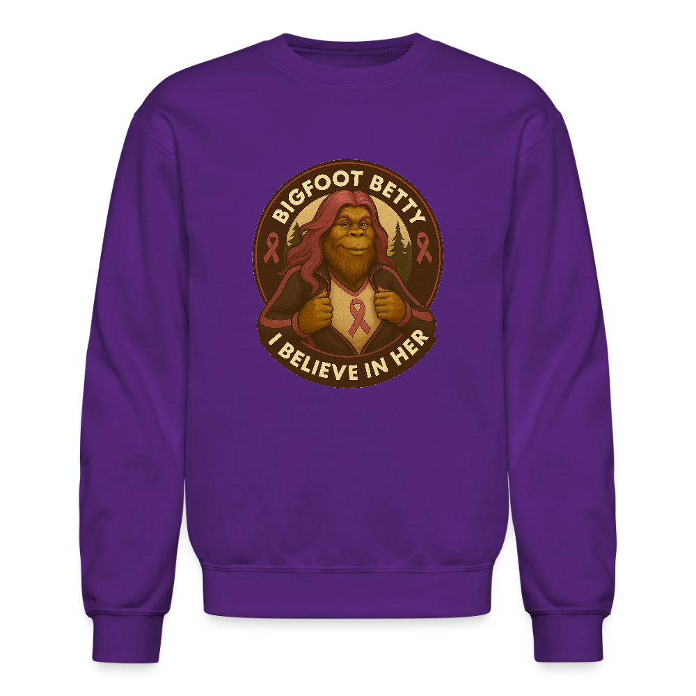 Crewneck Sweatshirt - I Believe In Her (RETRO) - purple