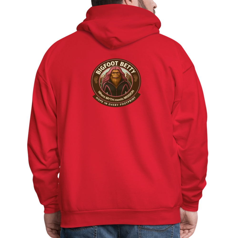 Men's Hoodie - Hope in Every Footprint (F/B) (RETRO) - red