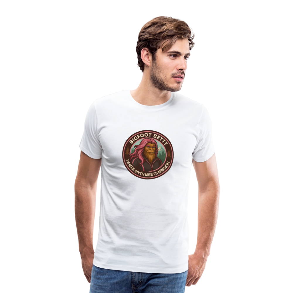 Men's Premium T-Shirt - Hope in Every Footprint (RETRO) - white