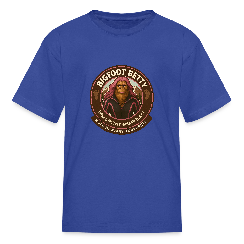 Kids' T-Shirt - Hope in Every Footprint (RETRO) - royal blue