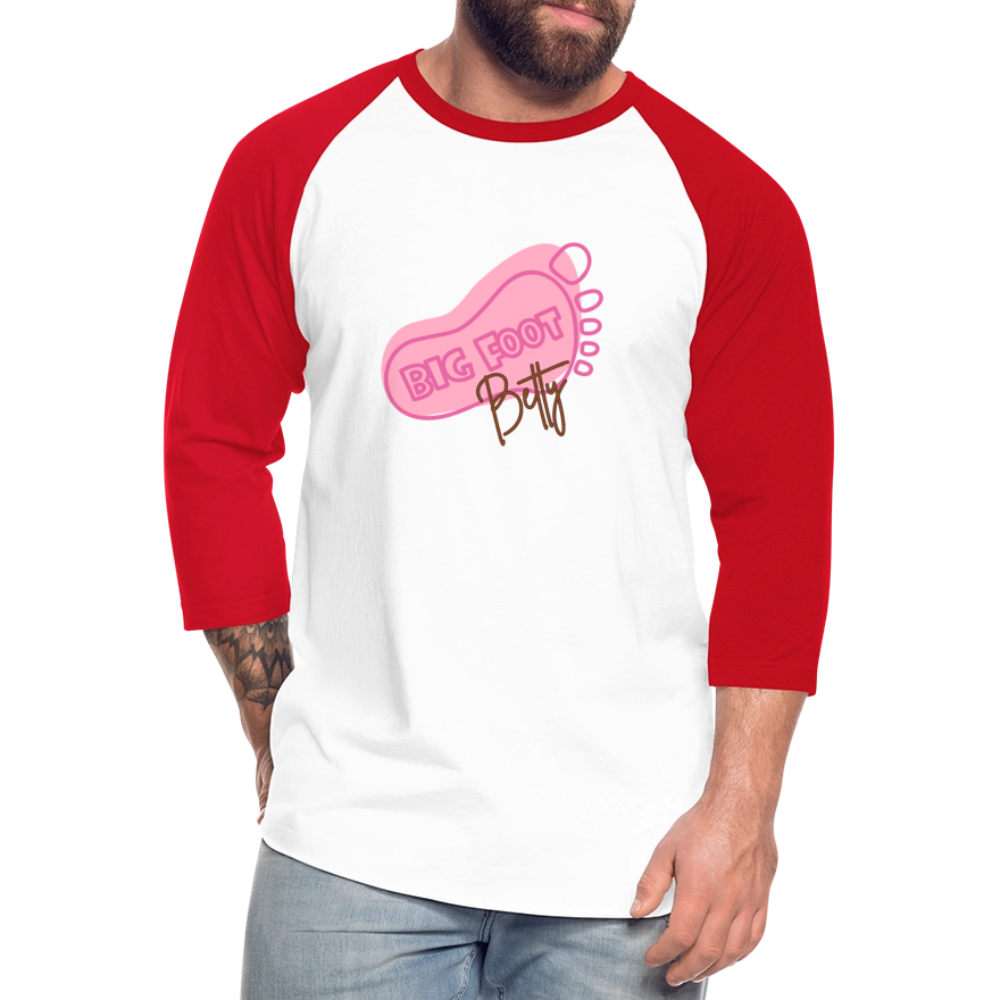 Baseball T-Shirt - BFB FootPrint - white/red