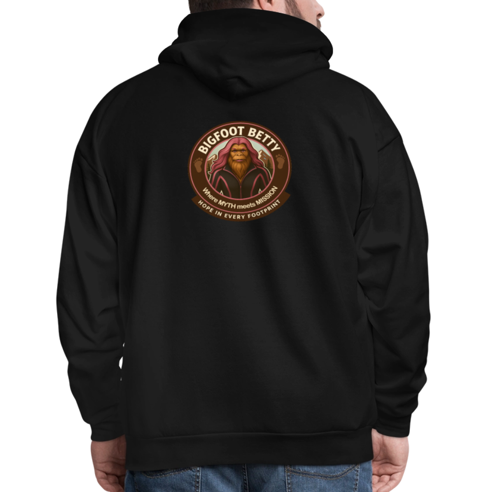 Men's Hoodie - Hope in Every Footprint (RETRO) - black