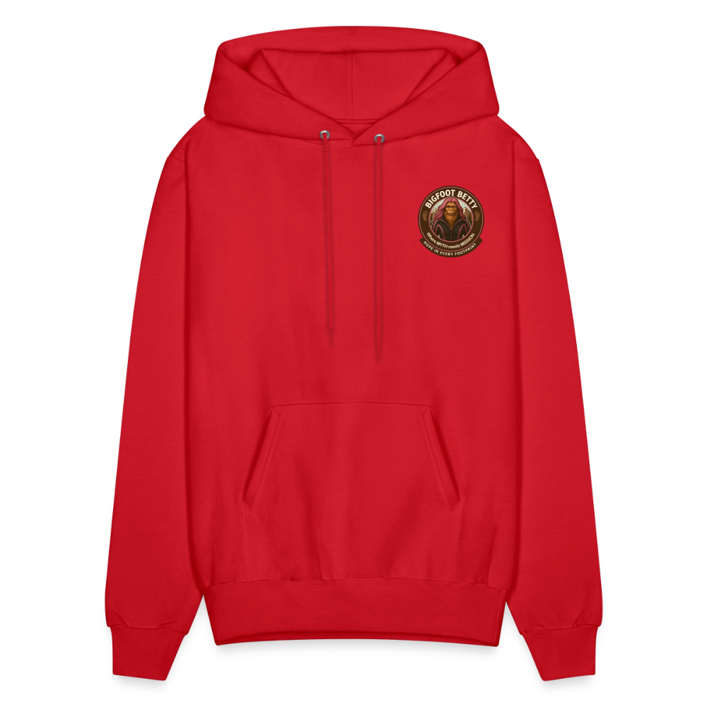 Men's Hoodie - Hope in Every Footprint (F/B) (RETRO) - red