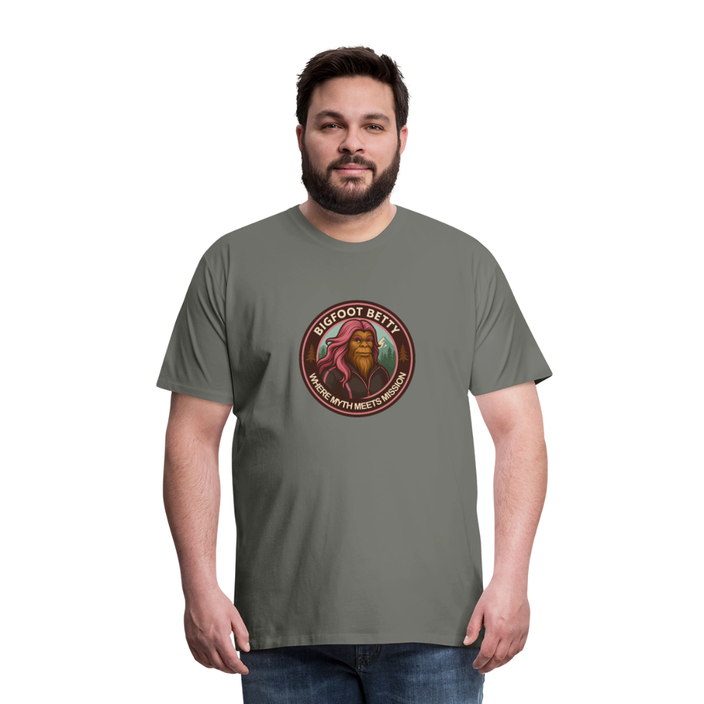 Men's Premium T-Shirt - Where Myth Meets Mission (RETRO) - asphalt gray