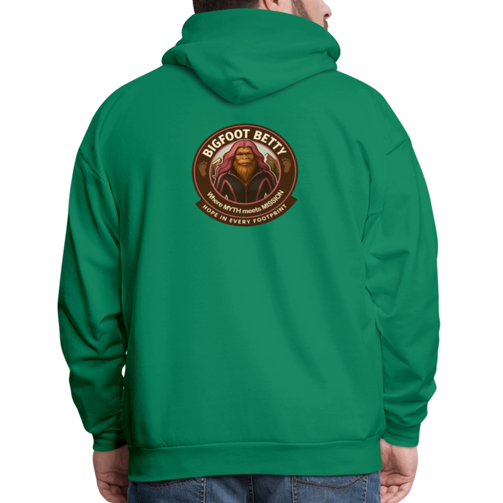 Men's Hoodie - Hope in Every Footprint (F/B) (RETRO) - kelly green