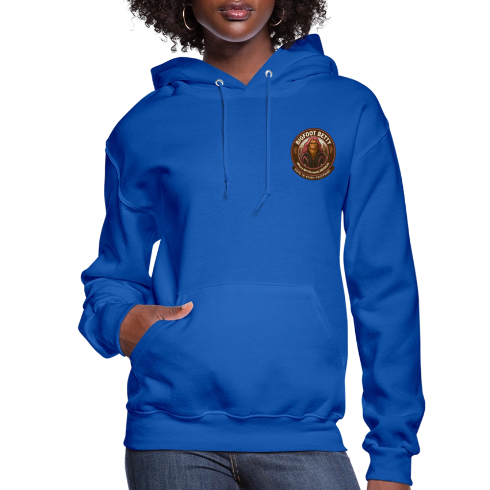 Women's Hoodie - Hope in Every Footprint (F/B) (RETRO) - royal blue