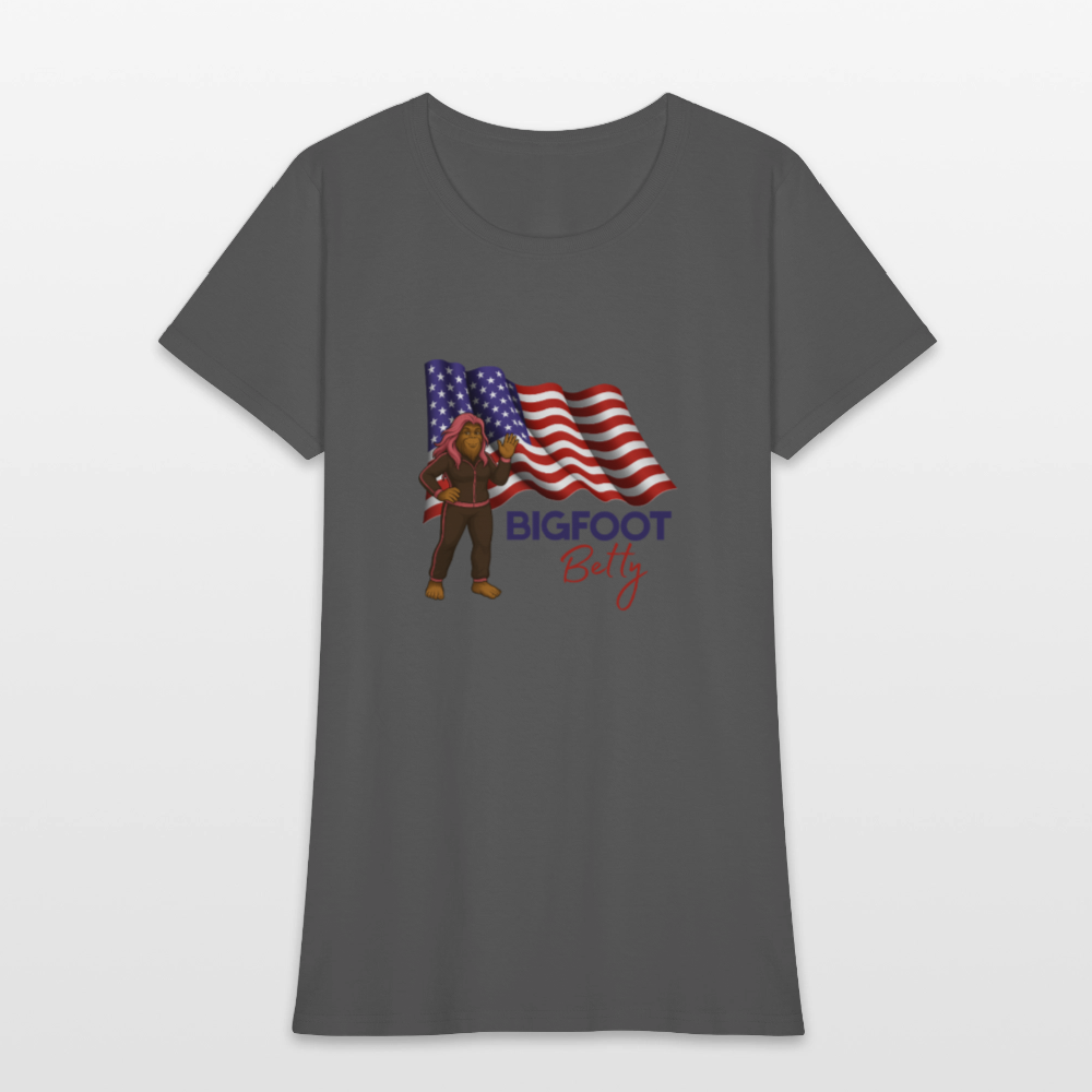 BFB July 4 - Waving Flag Women's T-Shirt - charcoal