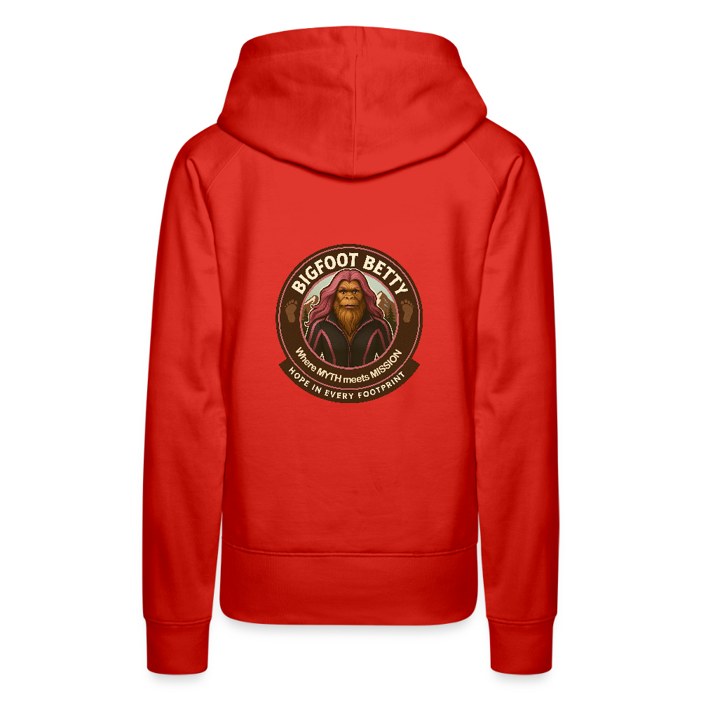 Women’s Premium Hoodie - Hope in Every Footprint (RETRO) - red