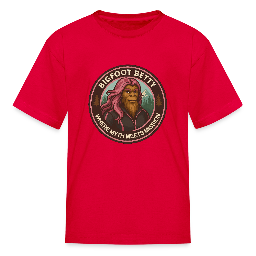 Kids' T-Shirt - Where Myth Meets Mission (RETRO) - red