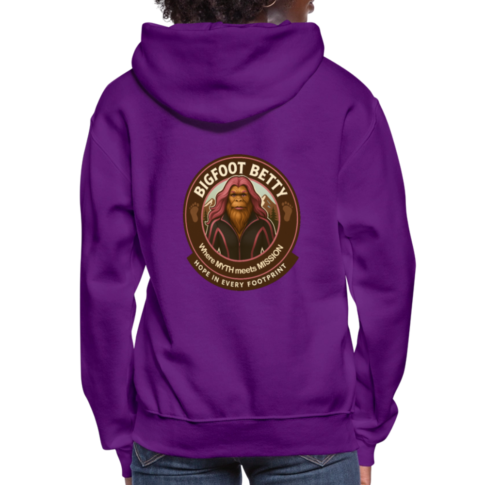 Women's Hoodie - Hope in Every Footprint (F/B) (RETRO) - purple