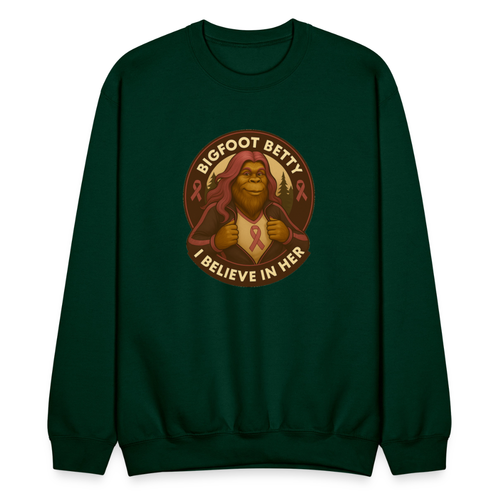 Crewneck Sweatshirt - I Believe In Her (RETRO) - forest green