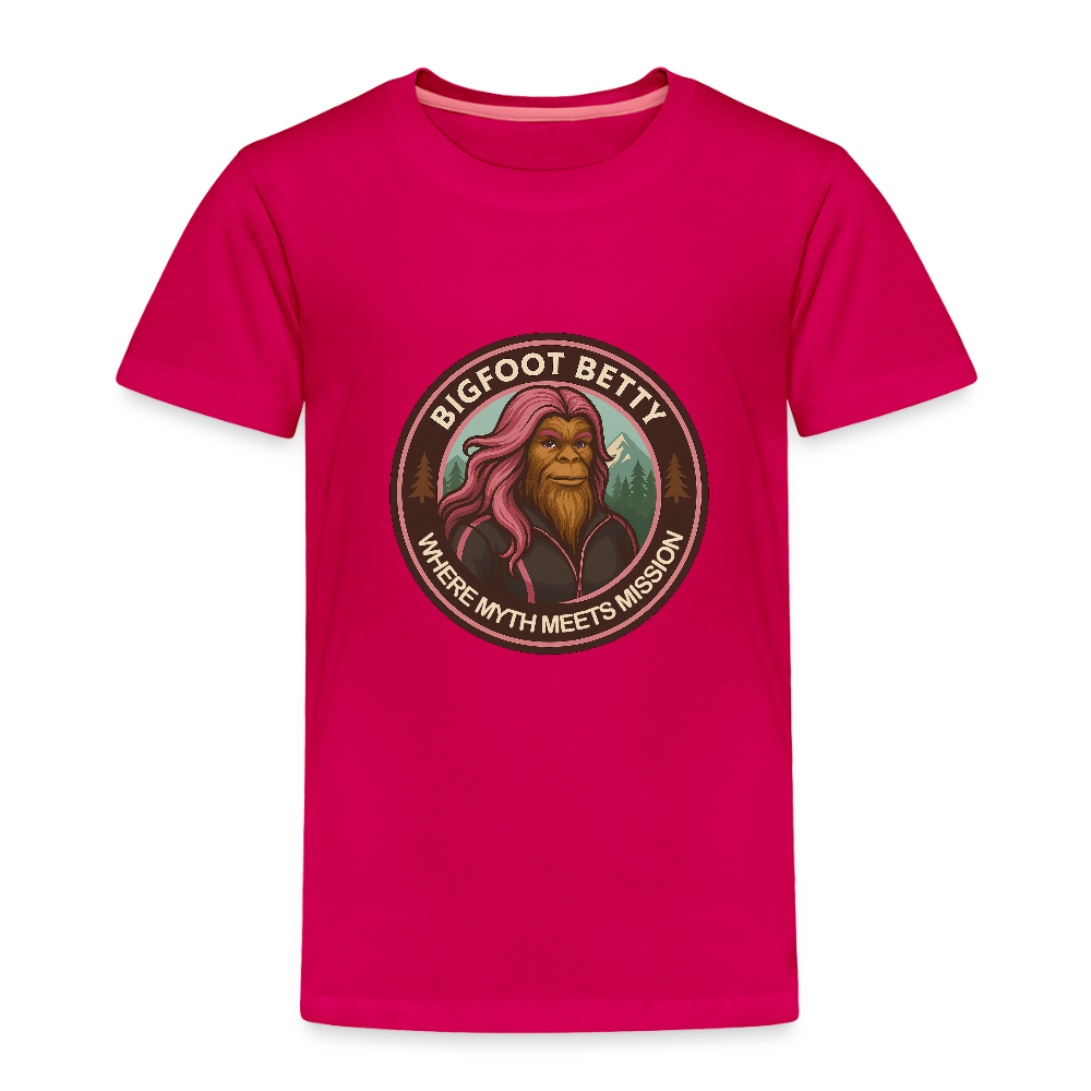 Toddler Premium T-Shirt - Where Myth Meets Mission (RETRO) - dark pink