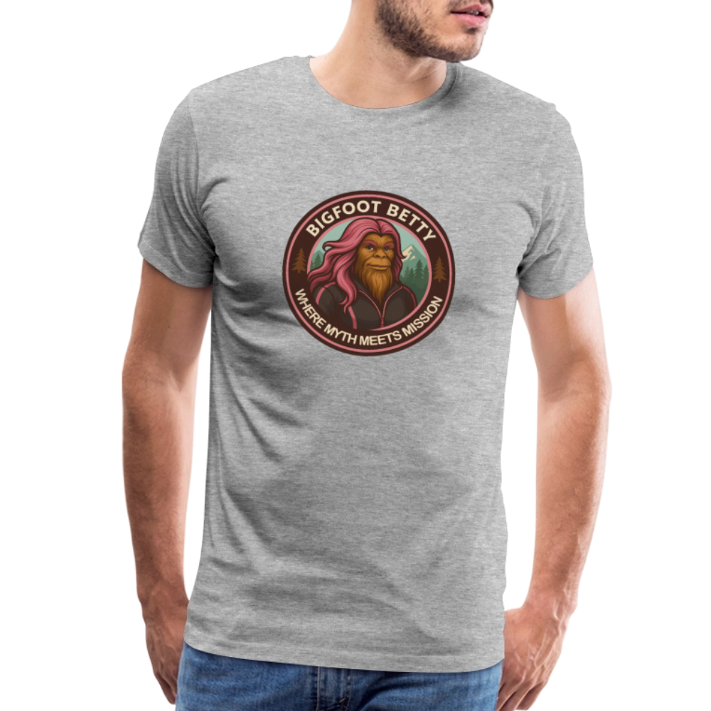 Men's Premium T-Shirt - Hope in Every Footprint (RETRO) - heather gray