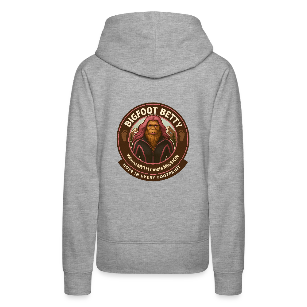 Women’s Premium Hoodie - Hope in Every Footprint (F/B) (RETRO) - heather grey