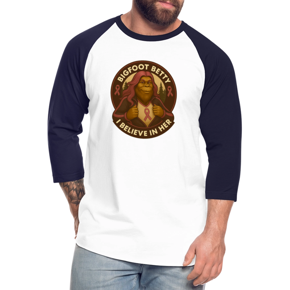 Baseball T-Shirt - I Believe In Her (RETRO) - white/navy