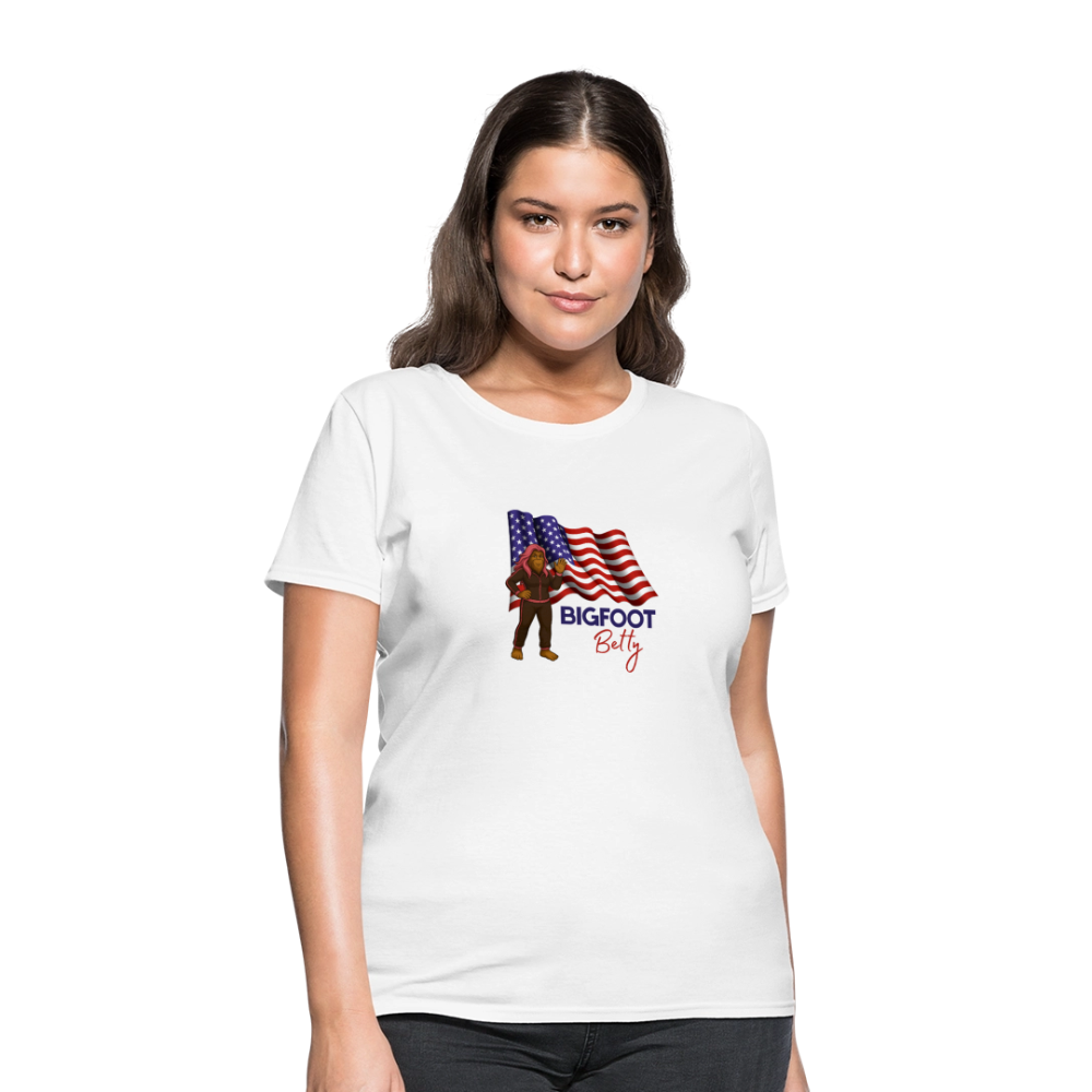 BFB July 4 - Waving Flag Women's T-Shirt - white