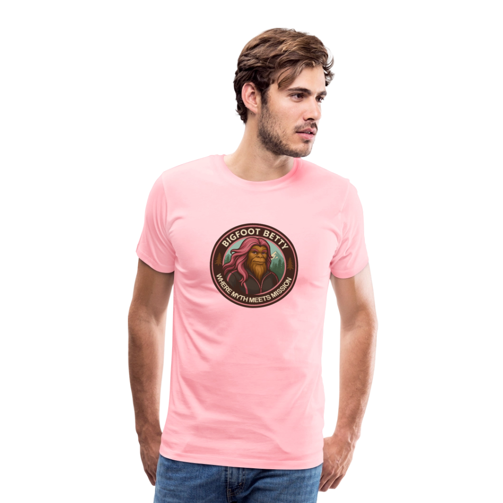 Men's Premium T-Shirt - Hope in Every Footprint (RETRO) - pink