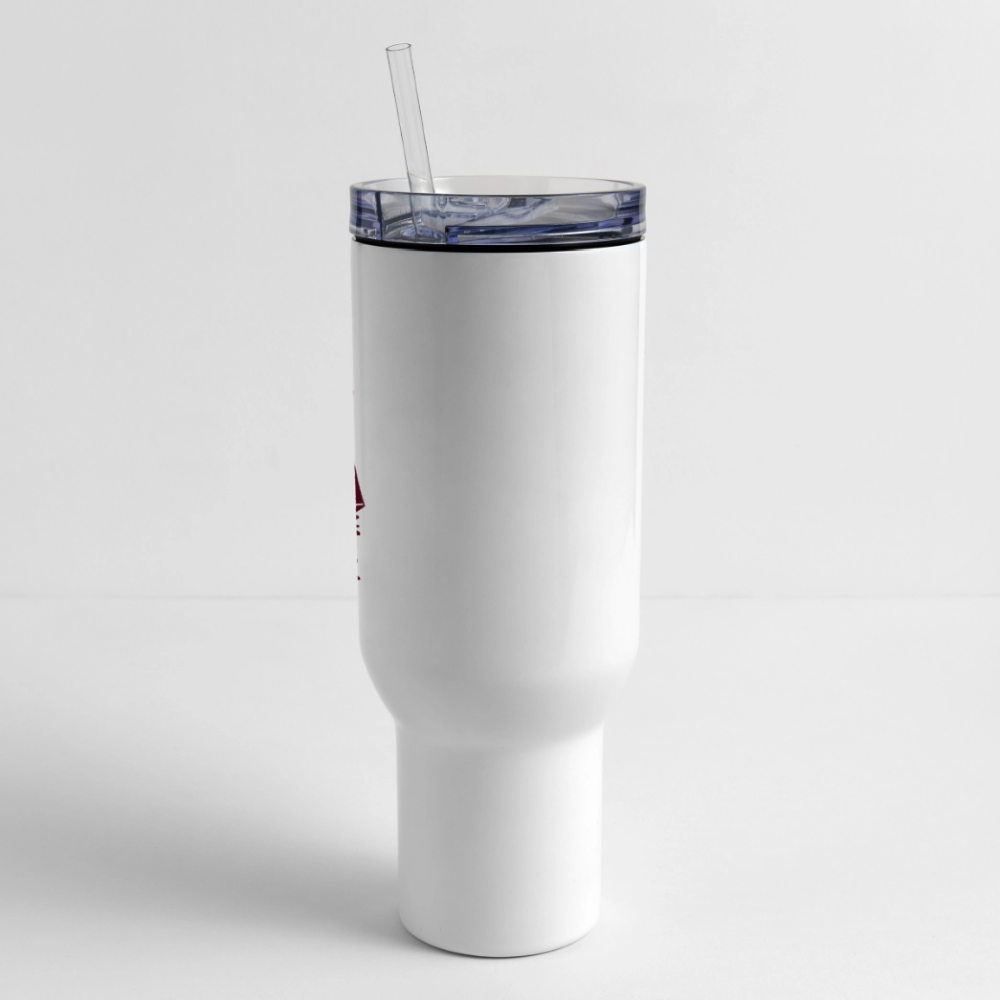 40 oz Travel Tumbler - Hope in Every Footprint (RETRO) - white