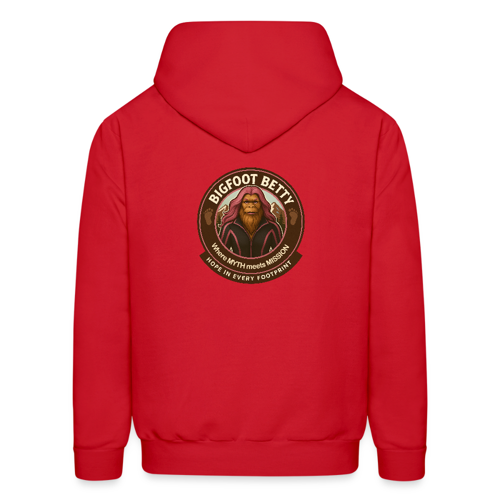 Men's Hoodie - Hope in Every Footprint (F/B) (RETRO) - red