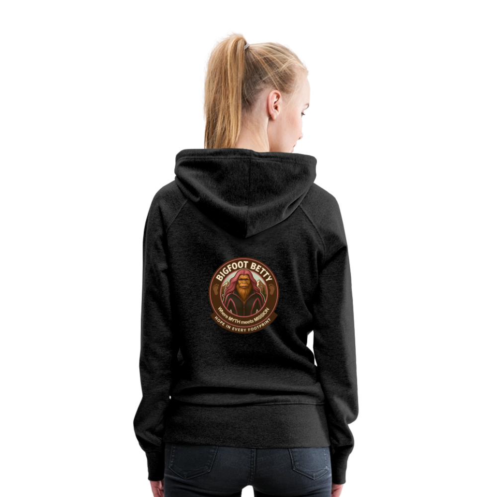 Women’s Premium Hoodie - Hope in Every Footprint (RETRO) - charcoal grey