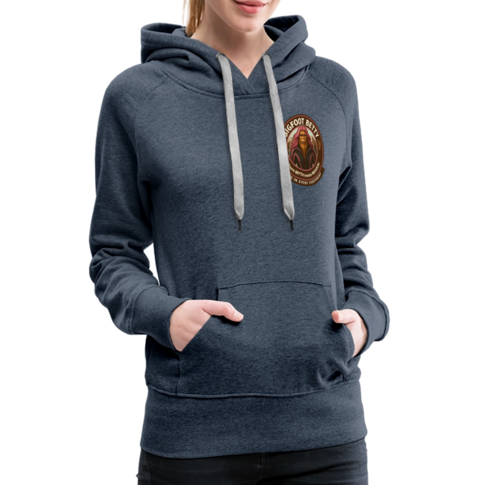 Women’s Premium Hoodie - Hope in Every Footprint (F/B) (RETRO) - heather denim