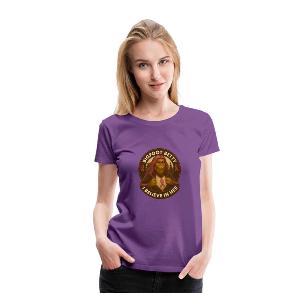 Women’s Premium T-Shirt - I Believe In Her (RETRO) - purple