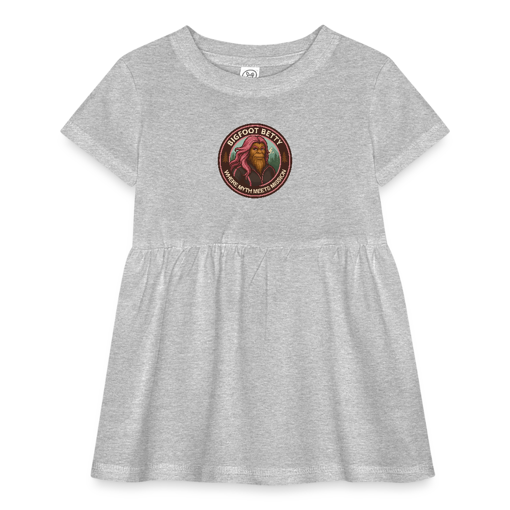 Infant Baby Rib Dress - Where Myth Meets Mission (RETRO) - heather grey