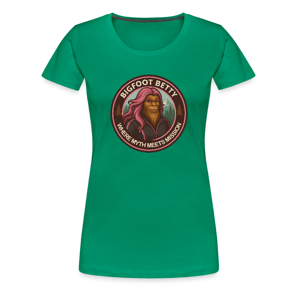 Women’s Premium T-Shirt - Where Myth Meets Mission (RETRO) - kelly green