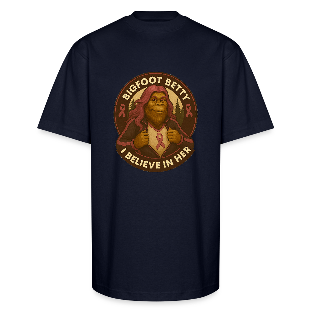Unisex Oversized Heavyweight T-Shirt - I Believe In Her (RETRO) - navy