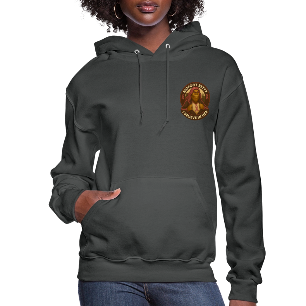 Women's Hoodie - I Believe In Her (F/B) (RETRO) - asphalt