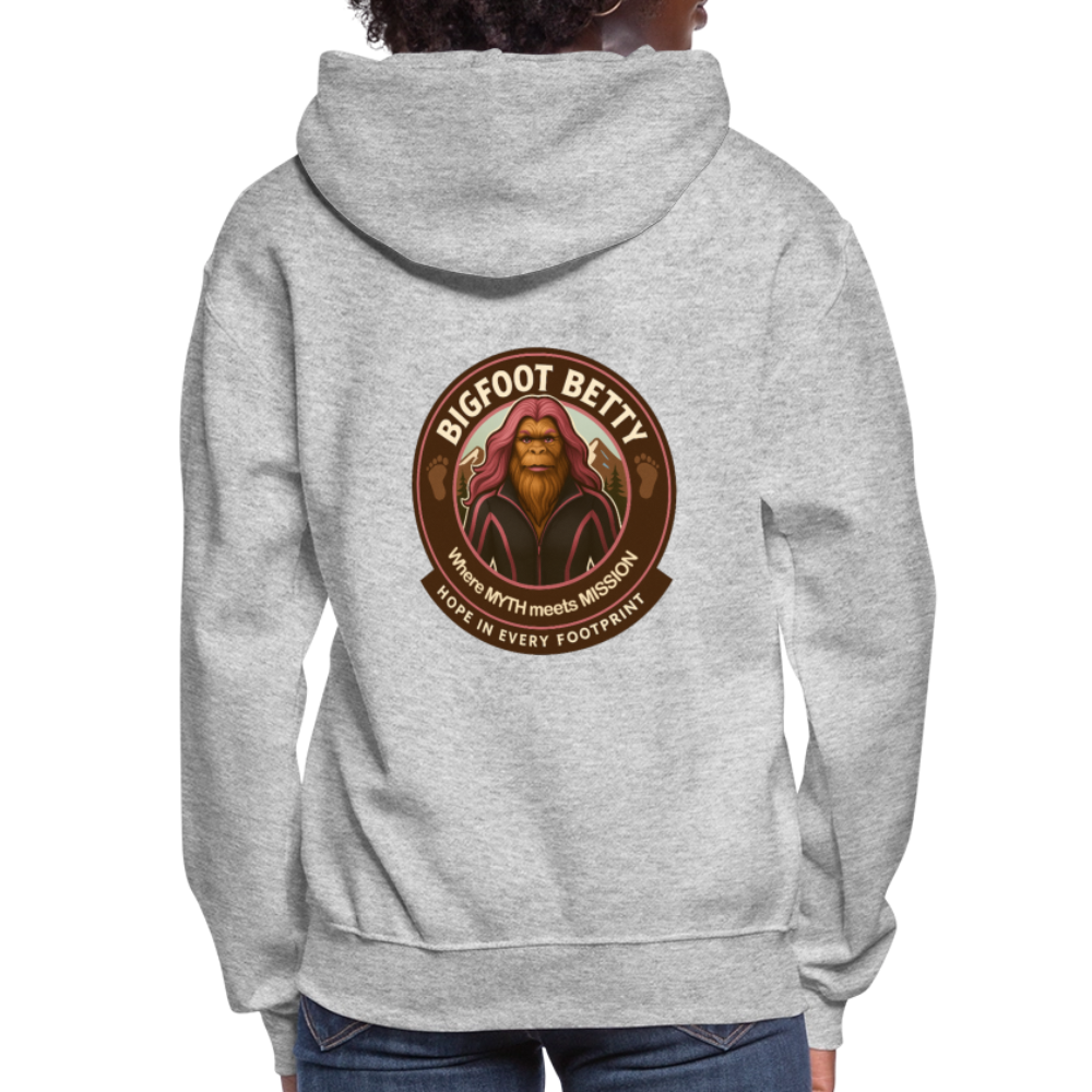 Women's Hoodie - Hope in Every Footprint (F/B) (RETRO) - heather gray